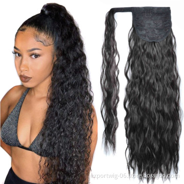 Long Afro Curly Ponytail Synthetic Hairpiece Pony Tail Hair Piece For Women Clip In Hair Extensions Heat Resistant Drawstring